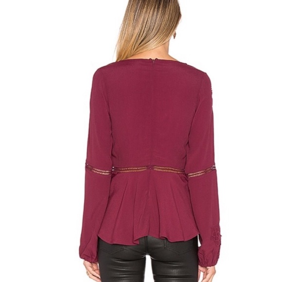 For Love & Lemons | Low-V Neck Blouse NWT - Picture 2 of 6